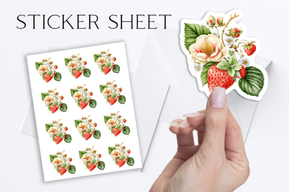 Download Strawberry Sticker Png Digital Printable - Berry Collection