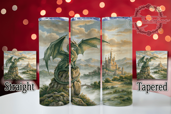 Download Vintage Dragon Emerald Wings Tumbler - Emerald Collection