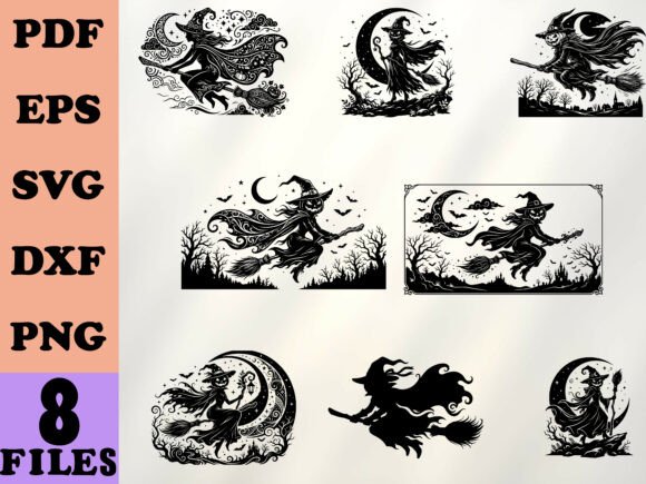 Download Pumpkin Witch Silhouette - Witch silhouette Collection
