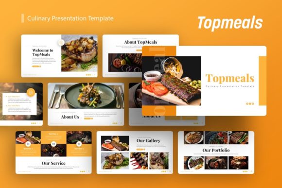 Download Presentation Template -  Topmeals - Premium Resources