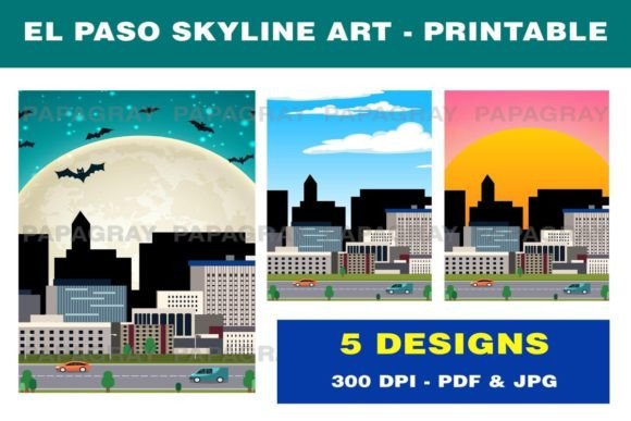 Download El Paso Skyline – Printable Artwork - Printable artwork Collection