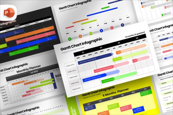 Download Gantt Chart Infographic Presentation - Premium Resources