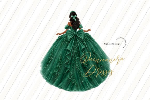 Download Emerald Green Tan Skin Princess Clipart - Emerald Collection