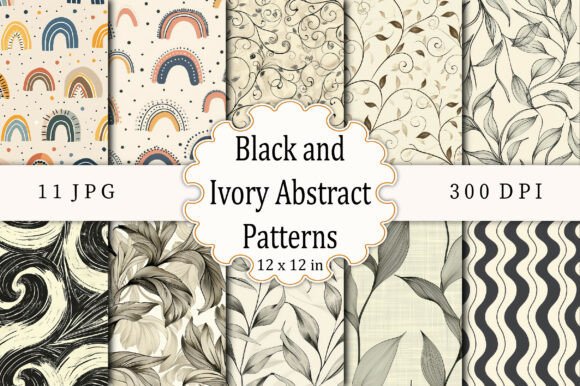 Download Black and Ivory Abstract Patterns - Abstract pattern Collection