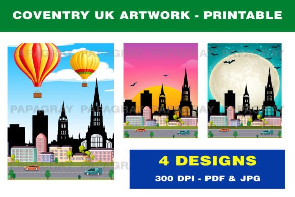 Download Coventry UK Skyline Printable Artwork - Printable artwork Collection